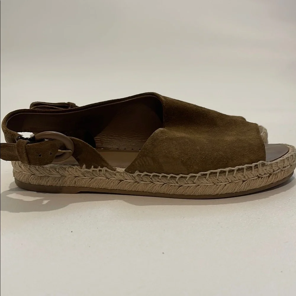 Vince Brown Linton Espadrille Slingback Shoes with Jute Sole